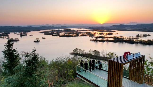 生态淠河冬景醉人